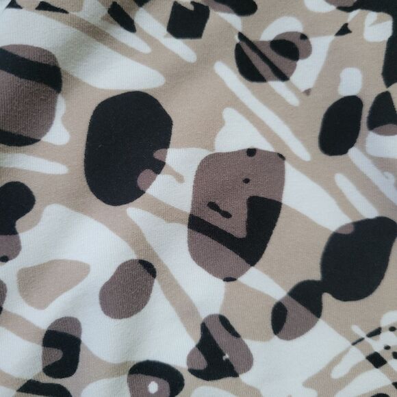 SOMA neutral black tan cream white 3/4 sleeve stretch dress S SMALL - Picture 2 of 6